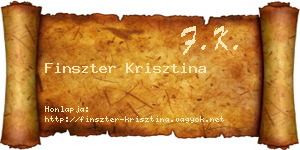 Finszter Krisztina névjegykártya